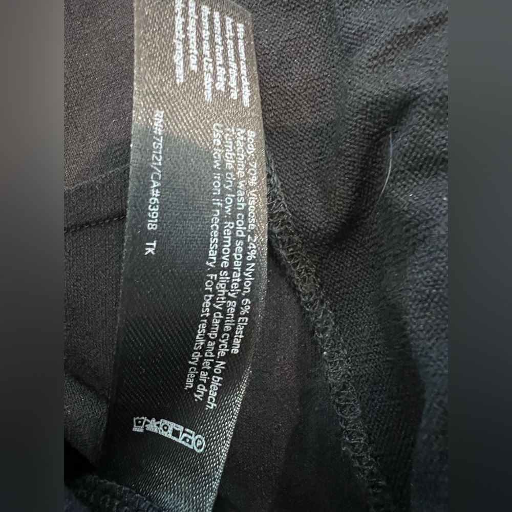 Eileen Fisher Washable Crepe Black Pants - Picture 5 of 6